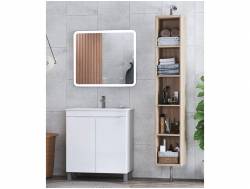 Комплект мебели в ванную Grani 750 белый напольный с сдверцами