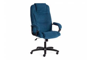 Кресло офисное Bergamo флок синий