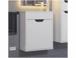 Тумба с раковиной Uperwood Modul матовая белая/графит 50 см