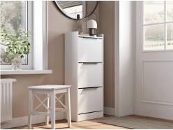 Обувница (450) 3 ящика белая