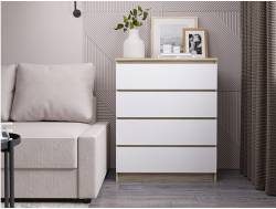 Комод Мори МК800.4 с 4 ящиками сонома/белый