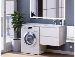 Тумба под стиральную машину Uperwood Tanos 60 см подвесная правая белый