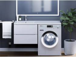 Тумба под стиральную машину Uperwood Tanos 60 см подвесная левая белый