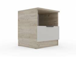 Тумба прикроватная Монблан Дуб крафт серый-Кашемир