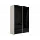 Шкаф-купе Прайм 2-х дверный 1200 Стекло Черное Ясень Анкор Светлый