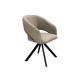 Стул Мартин 360 поворотный велюр brendy latte-каркас металл черный