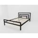 Кровать металлическая Куба 1600 серая