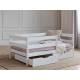 Кровать-софа детская с бортиками белый 80х190 см с ящиками