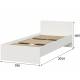 Кровать 900 Денвер Белый с настилом