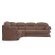 Угловой диван Квин 6 Ultra Cocoa без механизма правый