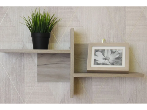 Полка настенная Д3 Дуб крафт серый