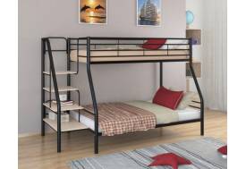 Двухъярусная кровать Толедо 1 черный молочный