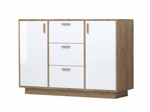 Комод Эго К-2 белый глянец цоколь