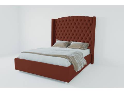 Кровать Берлин люкс Бордо с ортопедическим основанием 02ЛБР