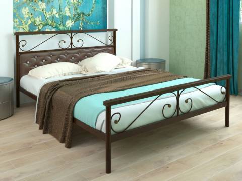 Кровать двуспальная Эсмеральда Plus мягкая