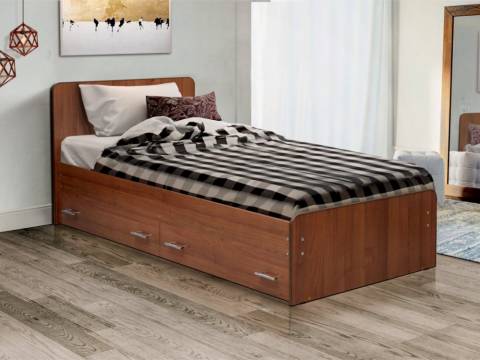 Кровать на уголках № 1 с ящиками односпальная ЛДСП