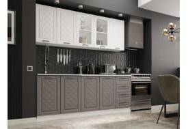 Кухня Агава МДФ 2000 акация белая-трюфель