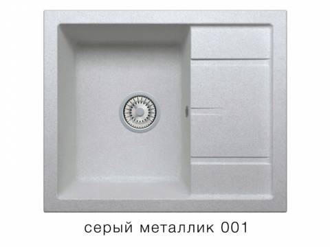 Кухонная мойка Tolero R-107 Серый металлик 001