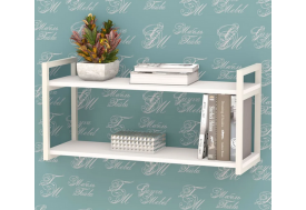 Полка металлическая ЛОФТ-1 Белый/белый глянец