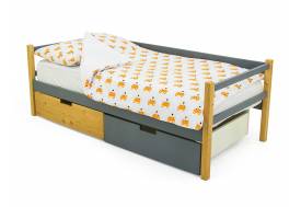 Кровать-тахта Svogen с ящиками дерево-графит