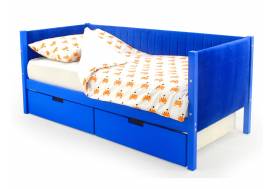 Кровать-тахта мягкая Svogen с ящиками синий