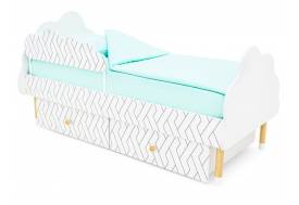 Кровать Stumpa Облако бортик и ящики рисунок Косички