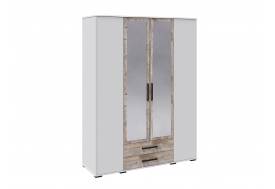 Шкаф четырехдверный Соната белый/дуб юкон