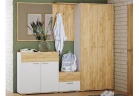 Прихожая Санти Белый/Дуб Крафт Золотой