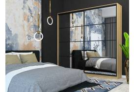 Шкаф-купе Лофт Шк24-47 2400 глубина 470 фасад зеркало 3Г