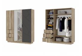 Шкаф 3х-створчатый ШК 01 Даллас