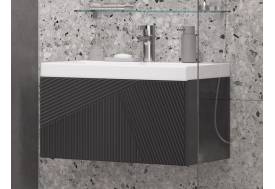 Тумба с раковиной Edge 70 подвесной графит