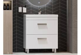 Тумба с раковиной Orlando 70 напольная белый матовый