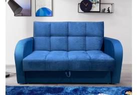 Диван Рэй Клетка 2000х2000 Vivaldi синий велюр