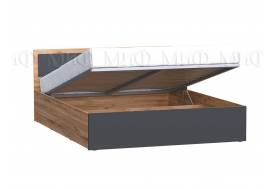 Кровать с подъемным механизмом 1600 Мартина Графит, Дуб крафт