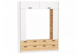 Шкаф комбинированный Оттавия НМ 014.65 Белый Фасадный