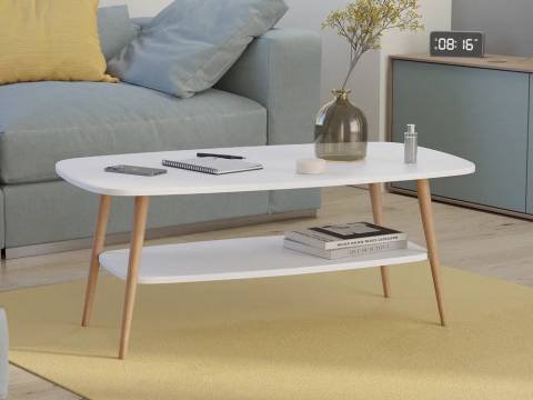 Стол журнальный Лайн Белый снег