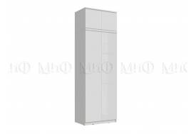 Шкаф 2-х створчатый платяной 800 с антресолью Челси Белый