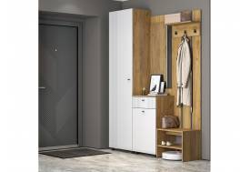 Прихожая Милан Дуб Золотой/Белый Матовый