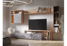 Гостиная Даллас дуб вотан/цемент темный