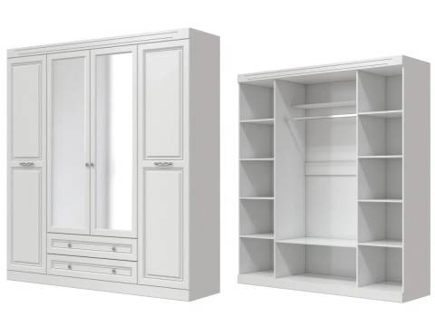 Шкаф для одежды ШР-4 Олимп Белый