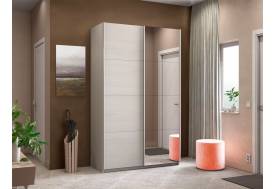 Шкаф-купе Прайм 2-х дверный 1400 Зеркало/ДСП Ясень Анкор Светлый