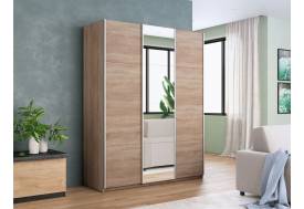 Шкаф-купе Прайм 3-х дверный 1800 ДСП/зеркало/ДСП Сонома