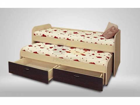 Кровать двухъярусная МС Антошка Дуб молочный/венге