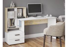 Стол компьютерный СКМ-5 дуб сонома/белый