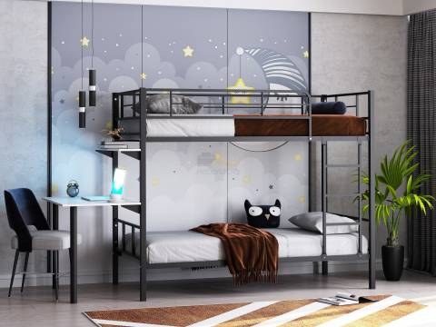 Кровать двухъярусная Севилья 2.02 комбо Черный