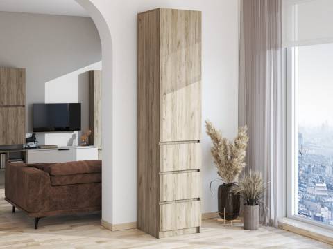 Шкаф ШК-003 с ящиками одностворчатый Бохо