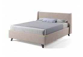 Кровать Лорен с ПМ 1200х2000 мм микровелюр бежевый