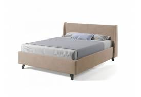 Кровать Лорен с ПМ 1200х2000 мм микровелюр капучино