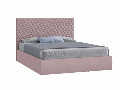 Кровать Стелла с ПМ 1200х2000 мм микровелюр розовый