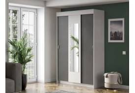 Шкаф-купе 3-х створчатый Бассо серый графит